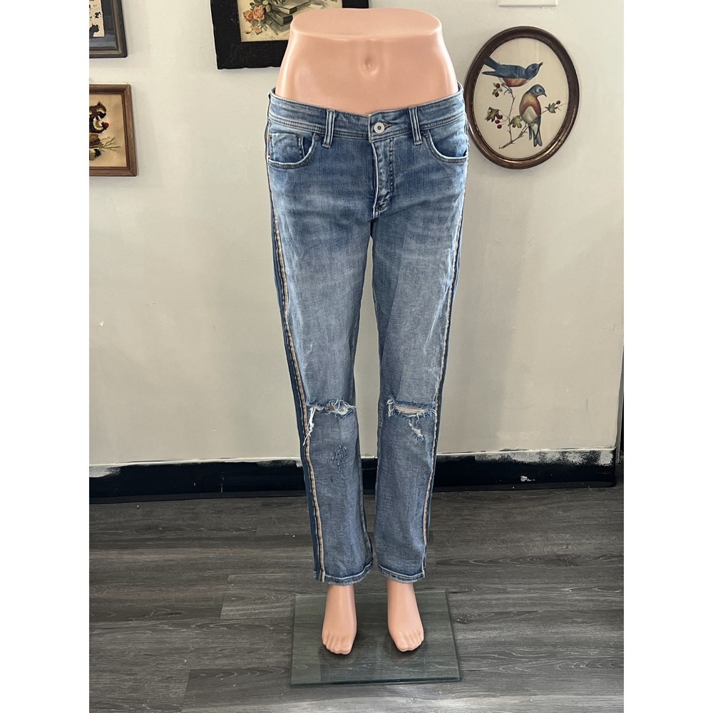 Pilcro and the Letterpress by Anthropologie Slim Boyfriend Jeans Size 27